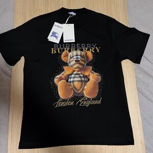 Burberry Black Teddy Bear T-Shirt Large